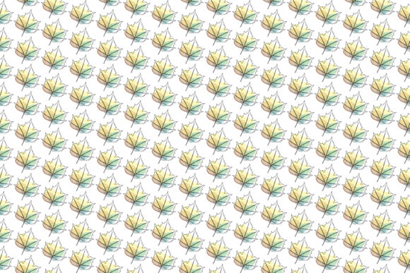 Black Line Leaves on White Background