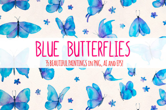 Blue Butterflies: A Creative and Versatile Design Element