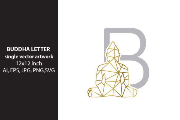 BUDDHA, Letter B – Unique Design for Creative Projects