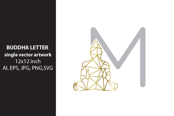 BUDDHA, Letter M Artwork for Creative Projects