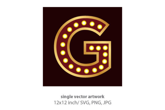 Lights Bulbs Inside Decorative Letter G