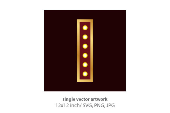 Lights Bulbs Inside Decorative Letter I: A Versatile Digital Asset for Creative Workflows