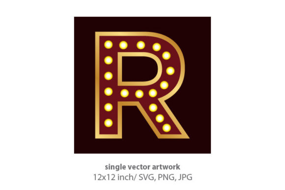 Lights Bulbs Inside Decorative Letter R