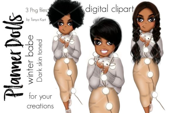 Planner Doll African American Winter