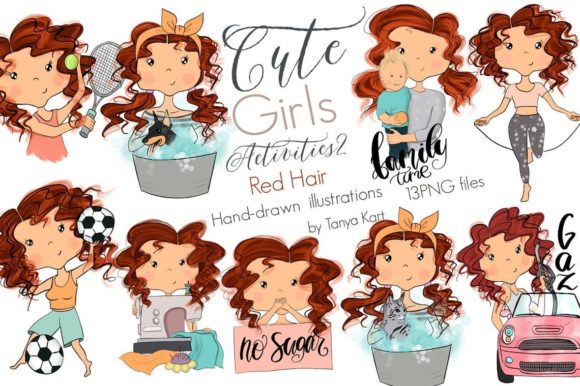 Planner Red Hair Girls Activities: A Creative Resource for Autumn Projects