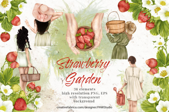 Summer Strawberry Clipart Girls Garden: A Strategic Visual Resource for Creative and Business Goals