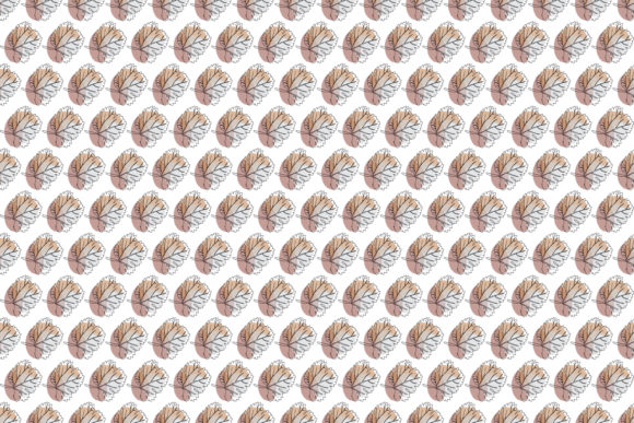Vector Line Art Pattern Leaves Design
