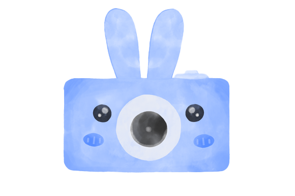 Watercolor Cute Camera Clipart 2